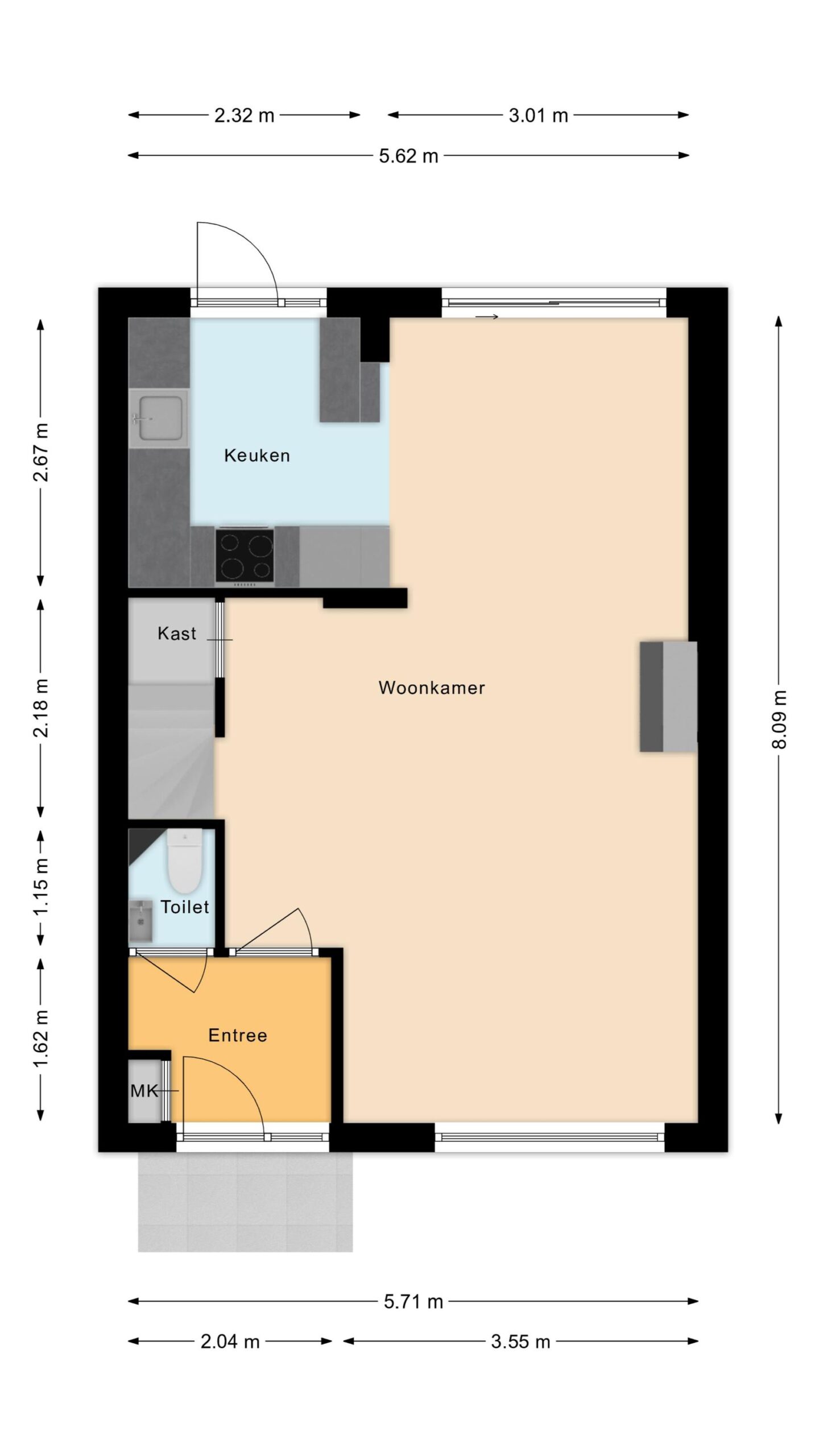 Castricum – Gobatstraat 35 – Plattegrond 3