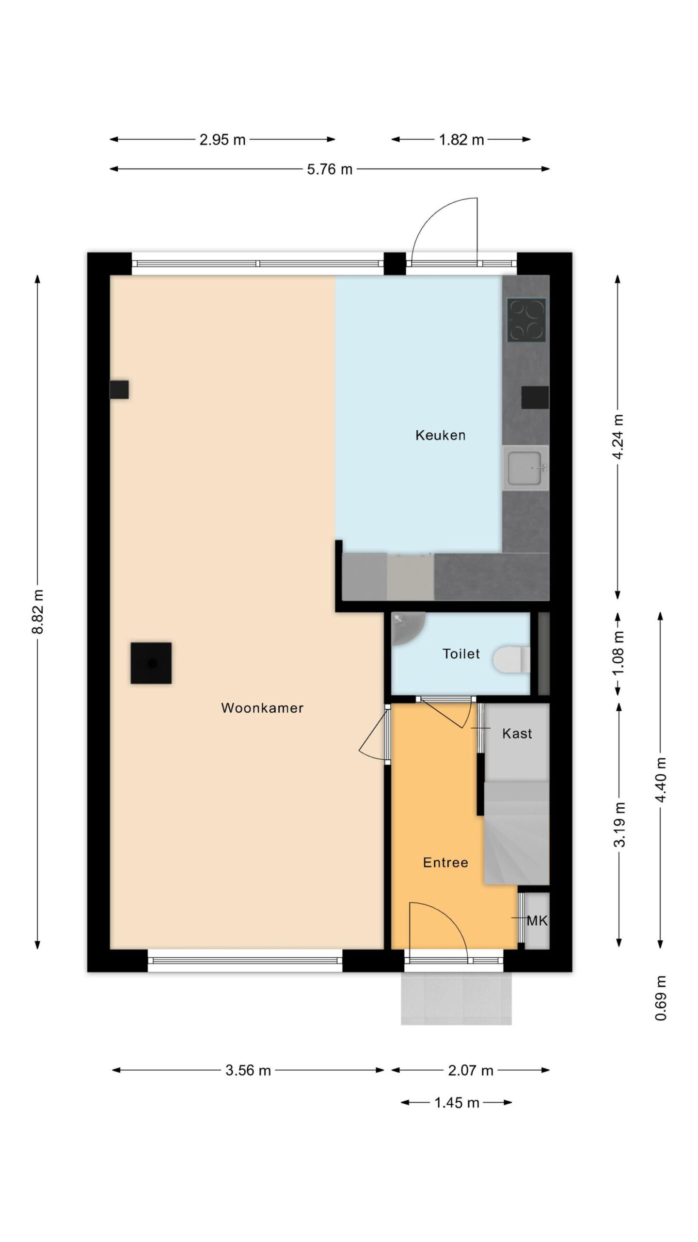 Heerhugowaard – Staringlaan 19 – Plattegrond