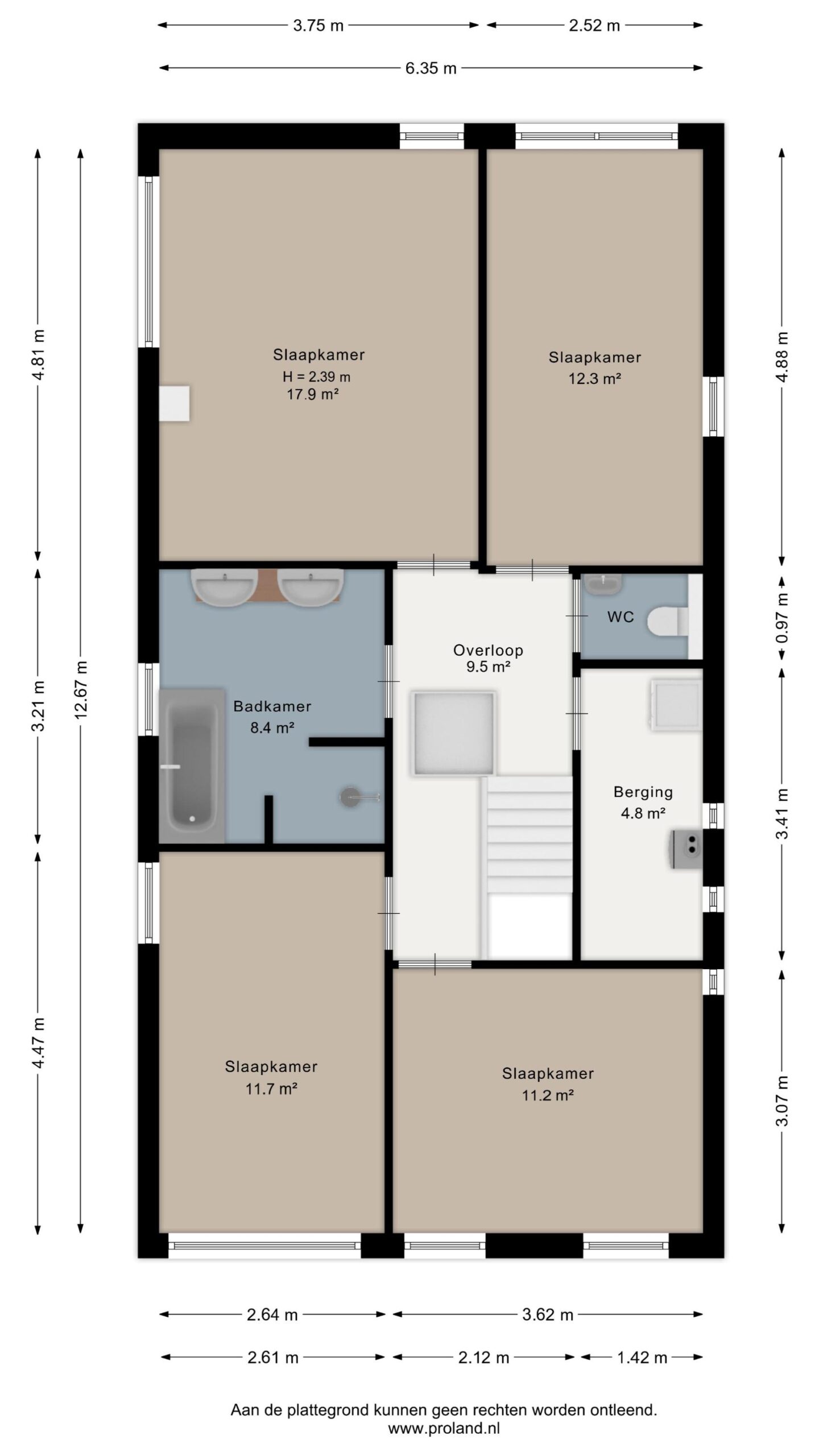 Heerhugowaard – Johanna Westerdijk erf 12 – Plattegrond 3