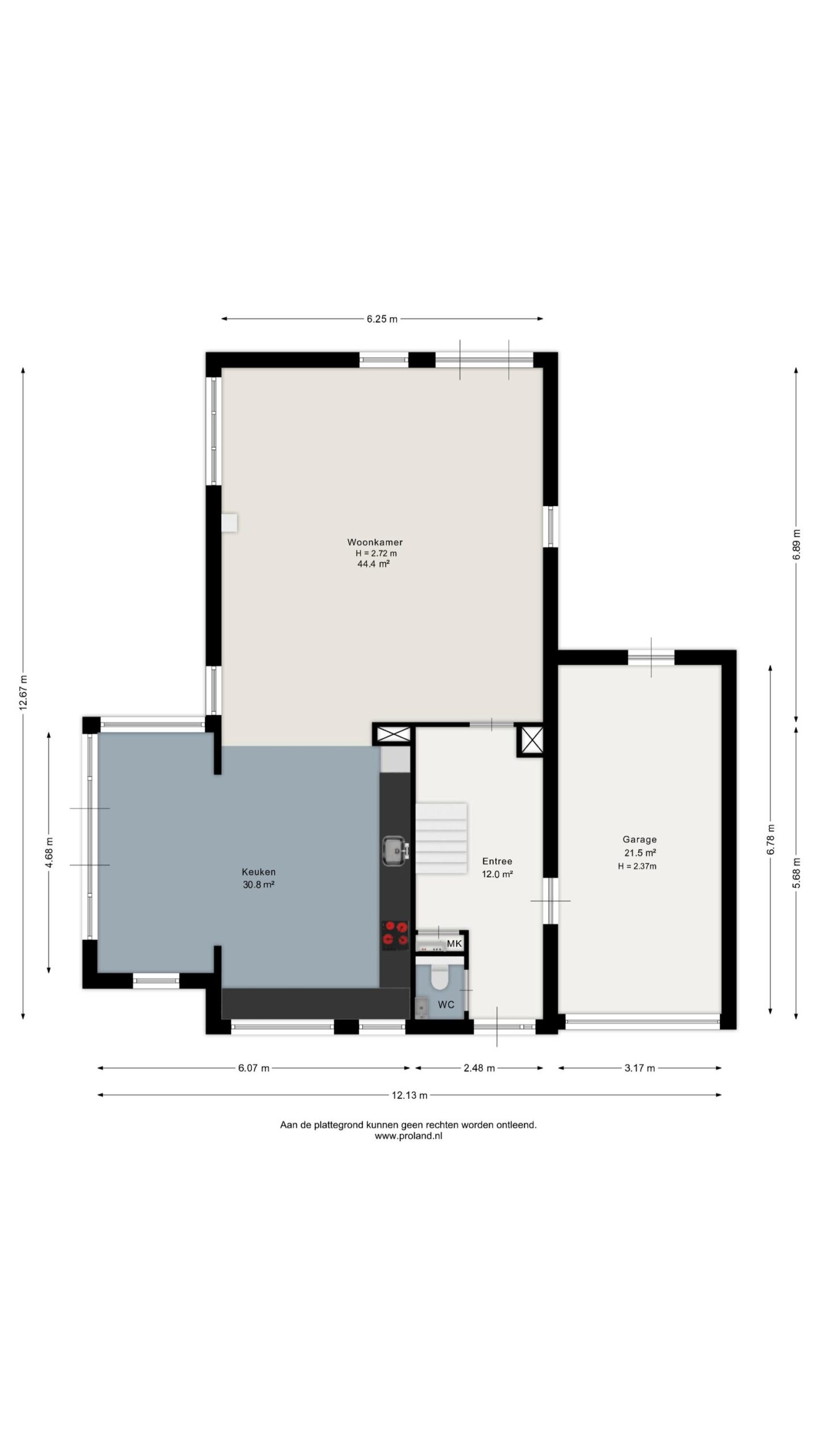 Heerhugowaard – Johanna Westerdijk erf 12 – Plattegrond 2