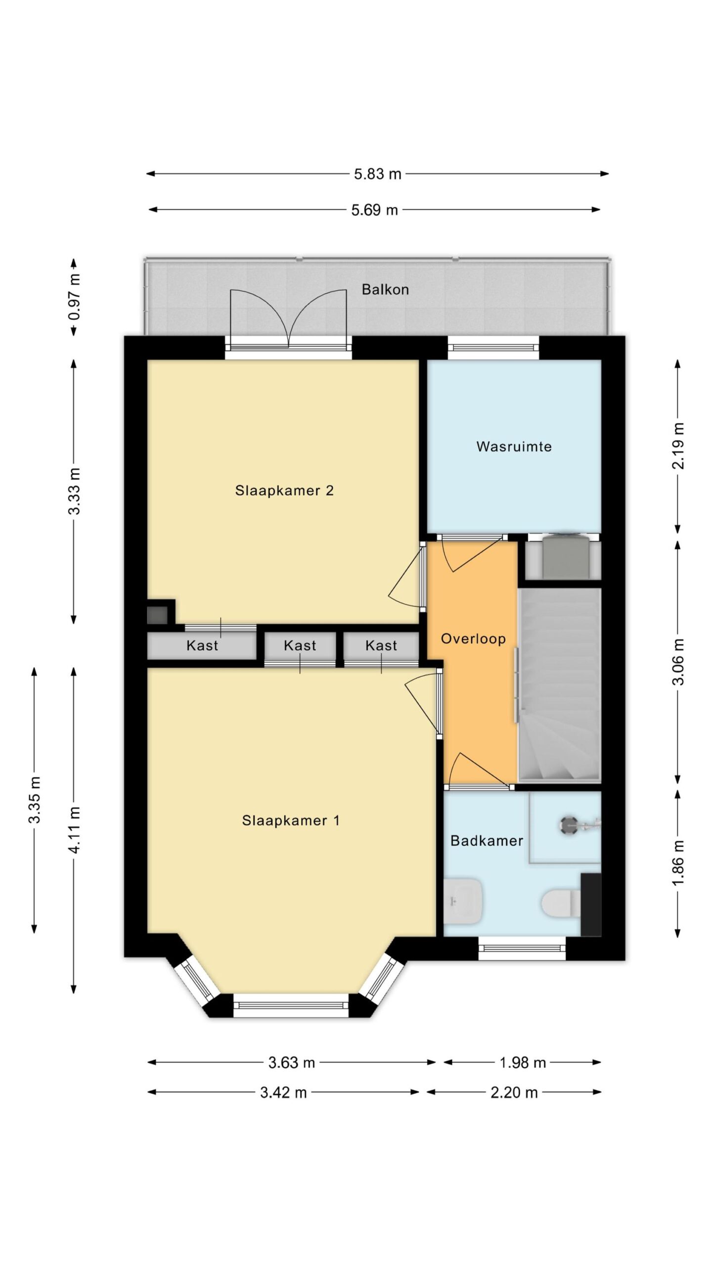 Alkmaar – Jan van Scorelkade 38 – Plattegrond 3