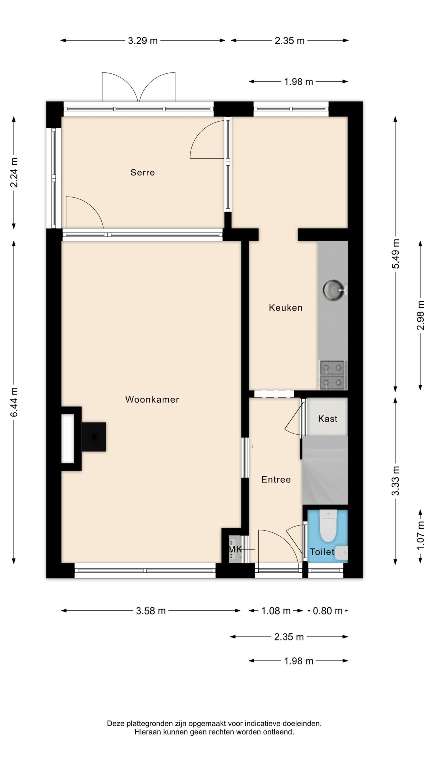 Purmerend – Wilhelmina Druckerstraat 25 – Plattegrond