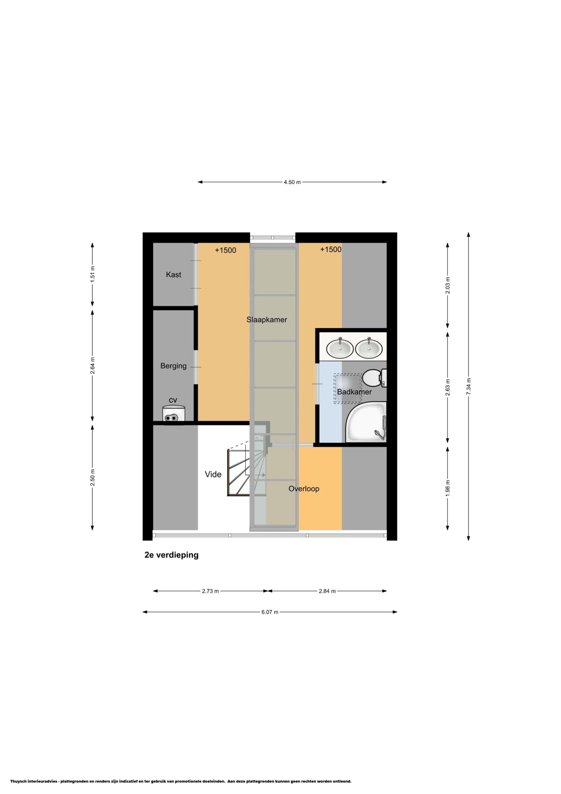 Alkmaar – Spanjaardstraat 41 – Plattegrond 3