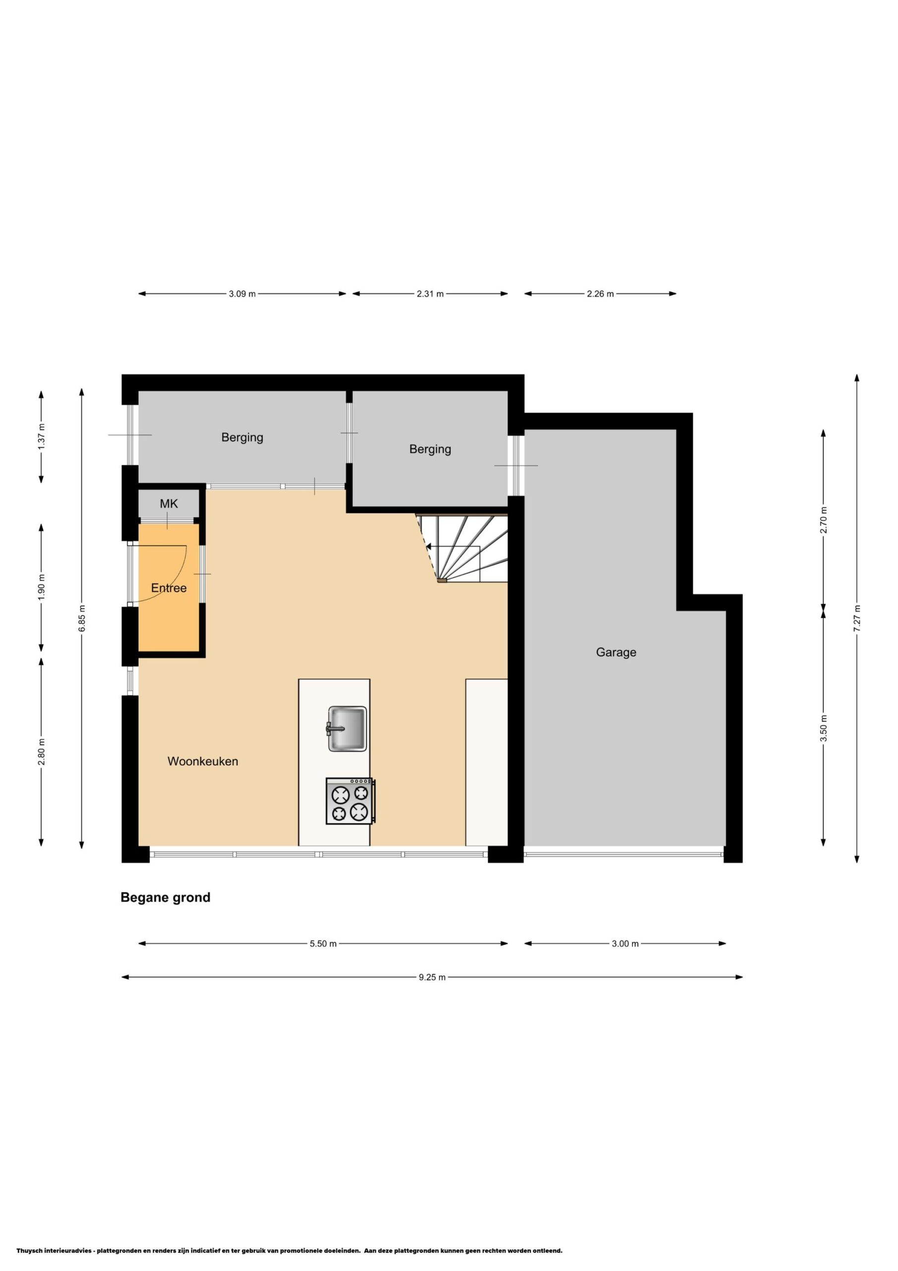 Alkmaar – Spanjaardstraat 41 – Plattegrond 2