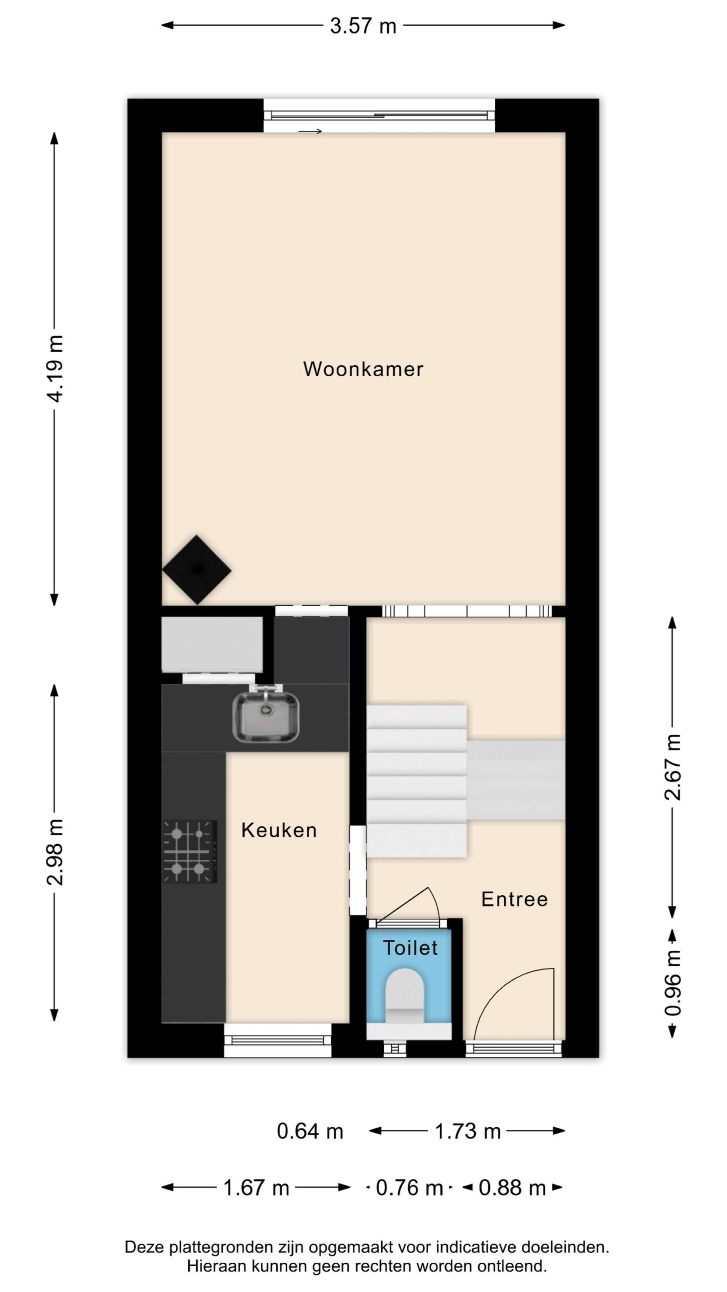 Alkmaar – Akeleistraat 13 – Plattegrond