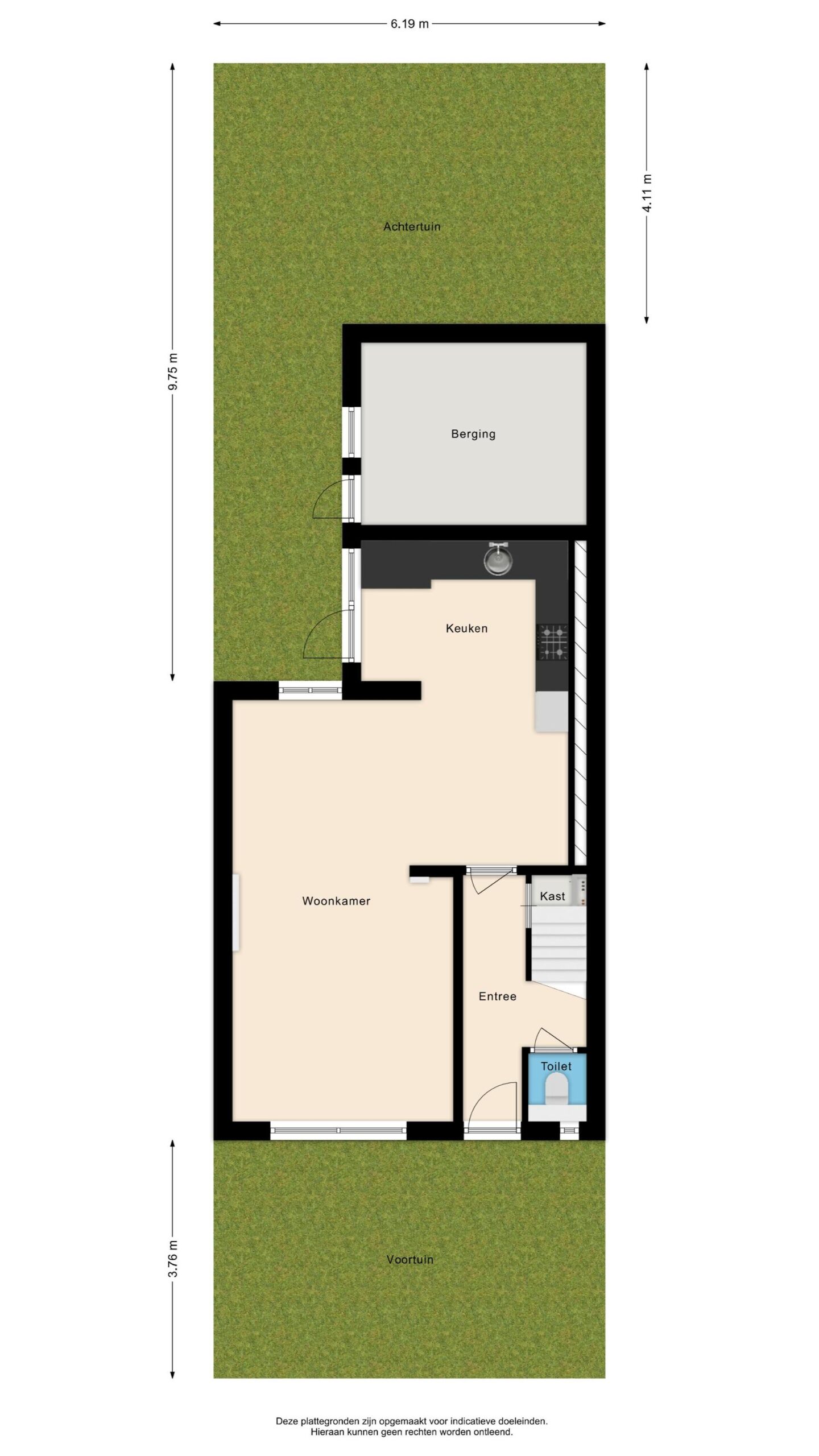 Noord-Scharwoude – Mauritsstraat 8 – Plattegrond