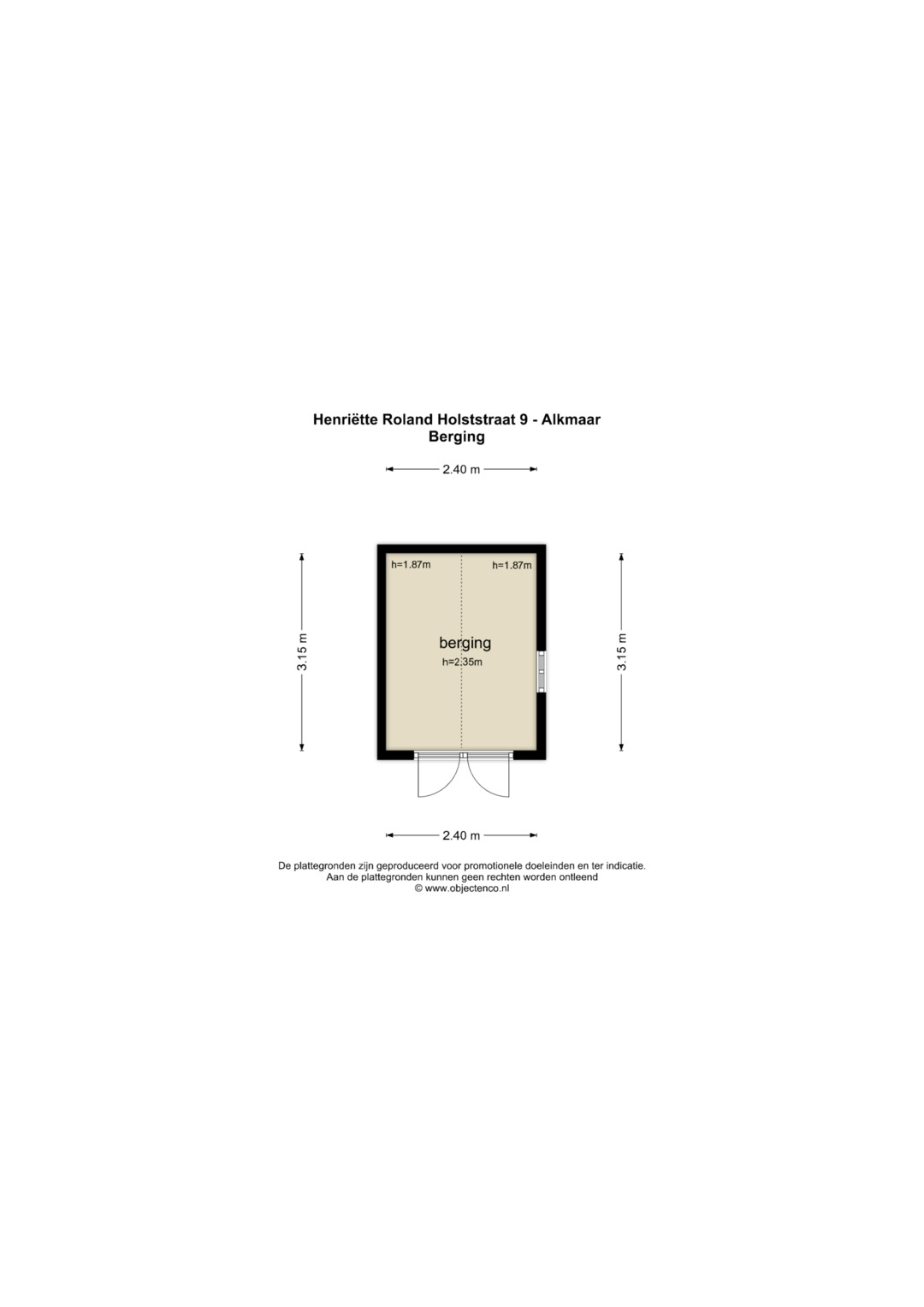 Alkmaar – Henriëtte Roland Holststraat 9 – Plattegrond 7