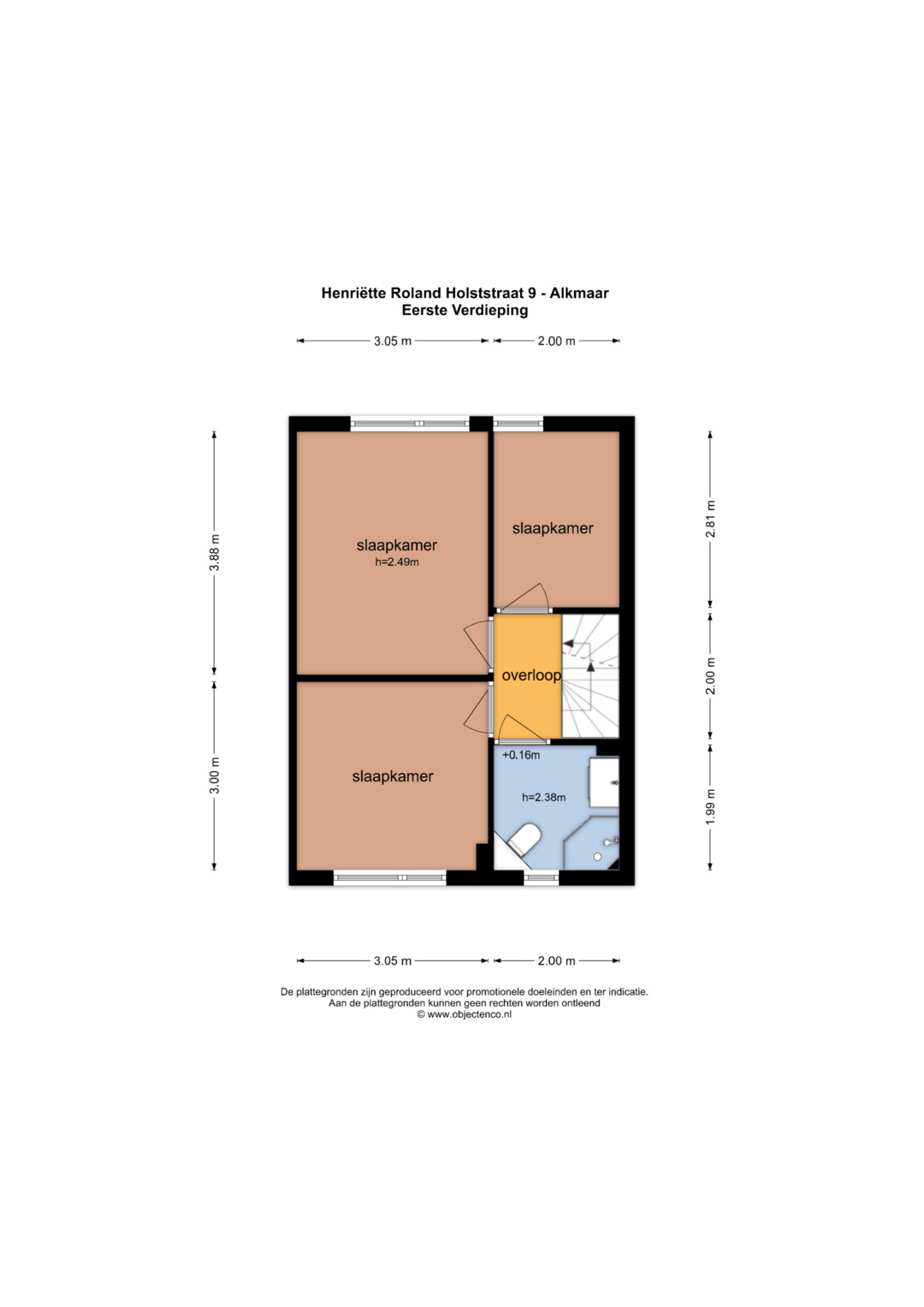Alkmaar – Henriëtte Roland Holststraat 9 – Plattegrond 2