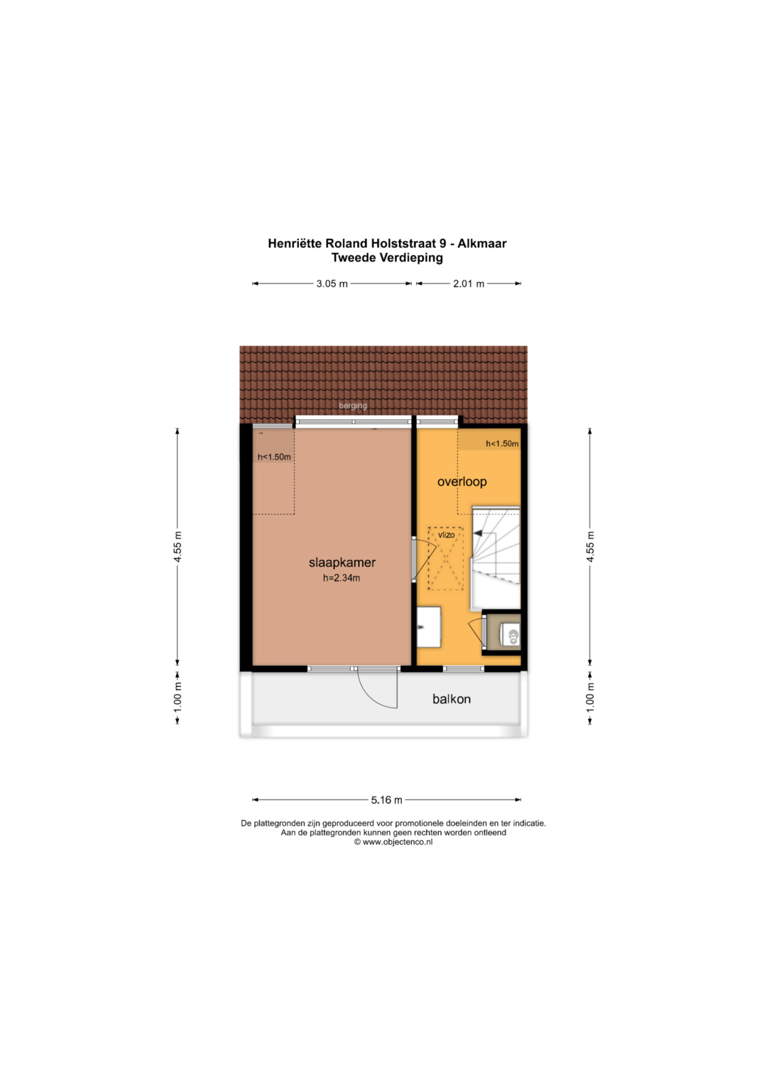 Alkmaar – Henriëtte Roland Holststraat 9 – Plattegrond 3