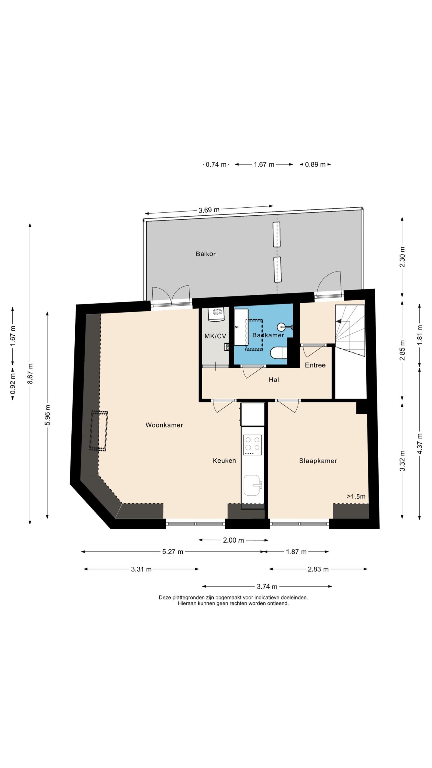 Alkmaar – Hekelstraat 1C – Plattegrond