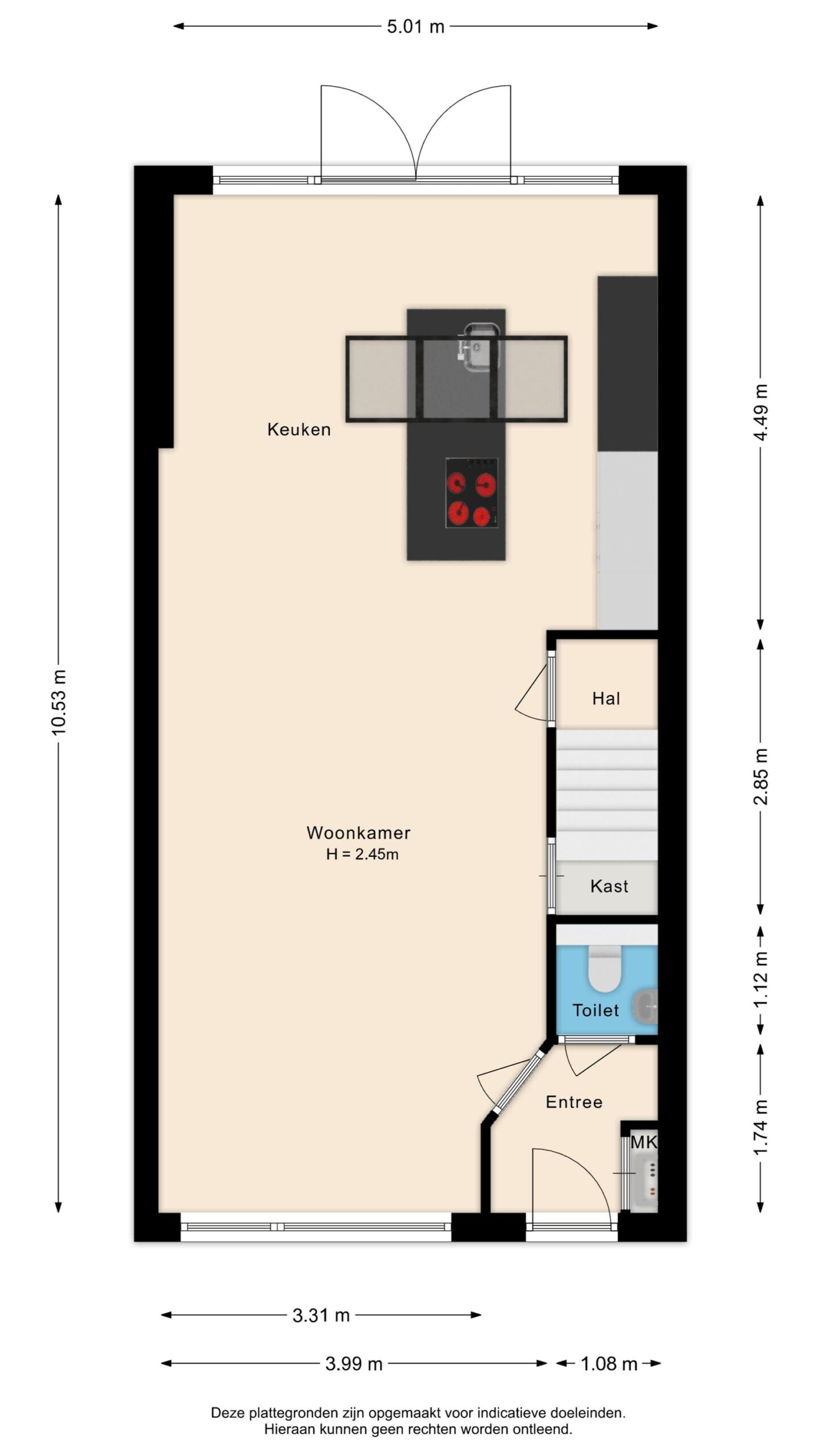 Alkmaar – Ooievaarstraat 73 – Plattegrond