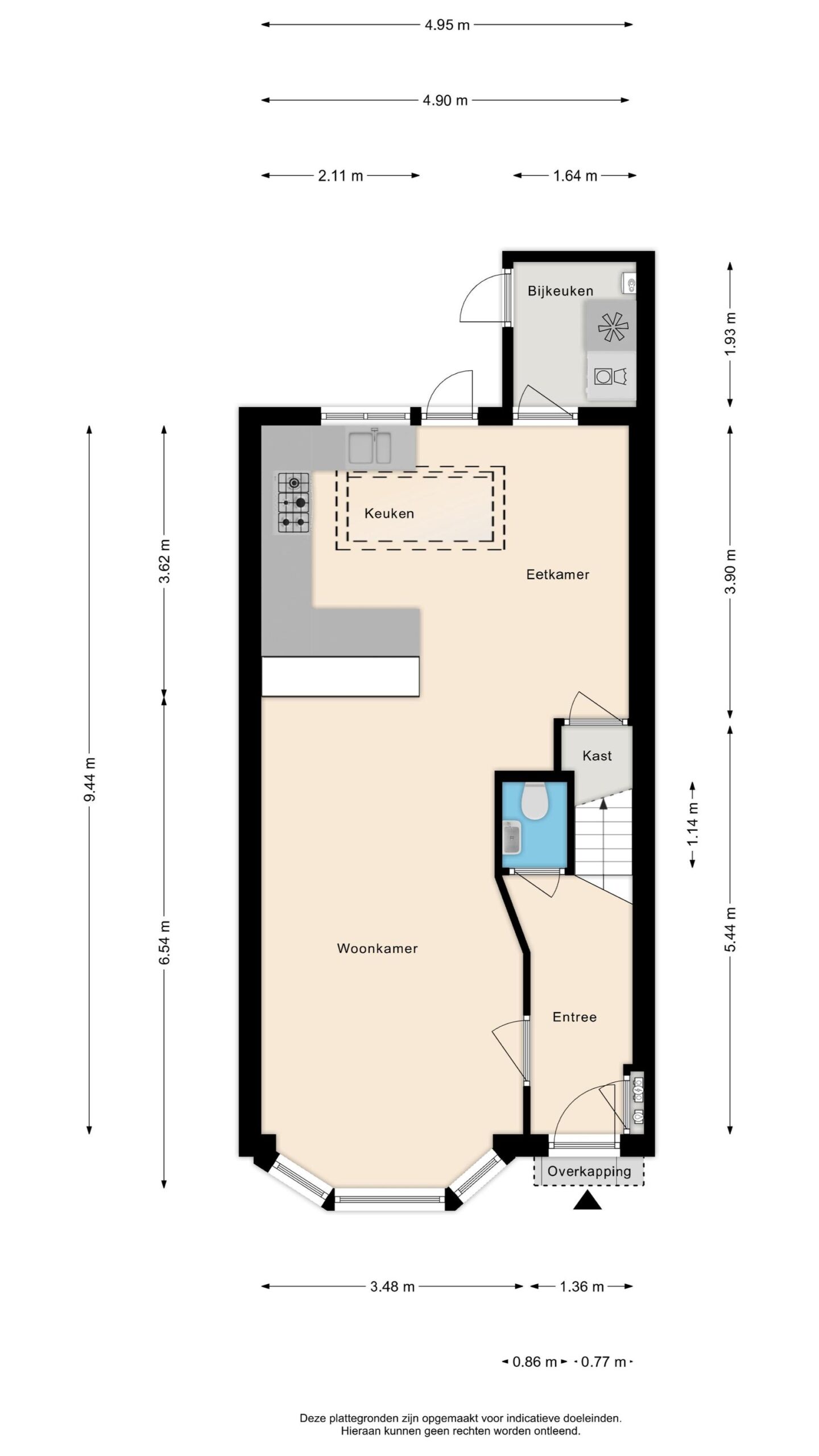 Alkmaar – Anna van Burenstraat 34 – Plattegrond