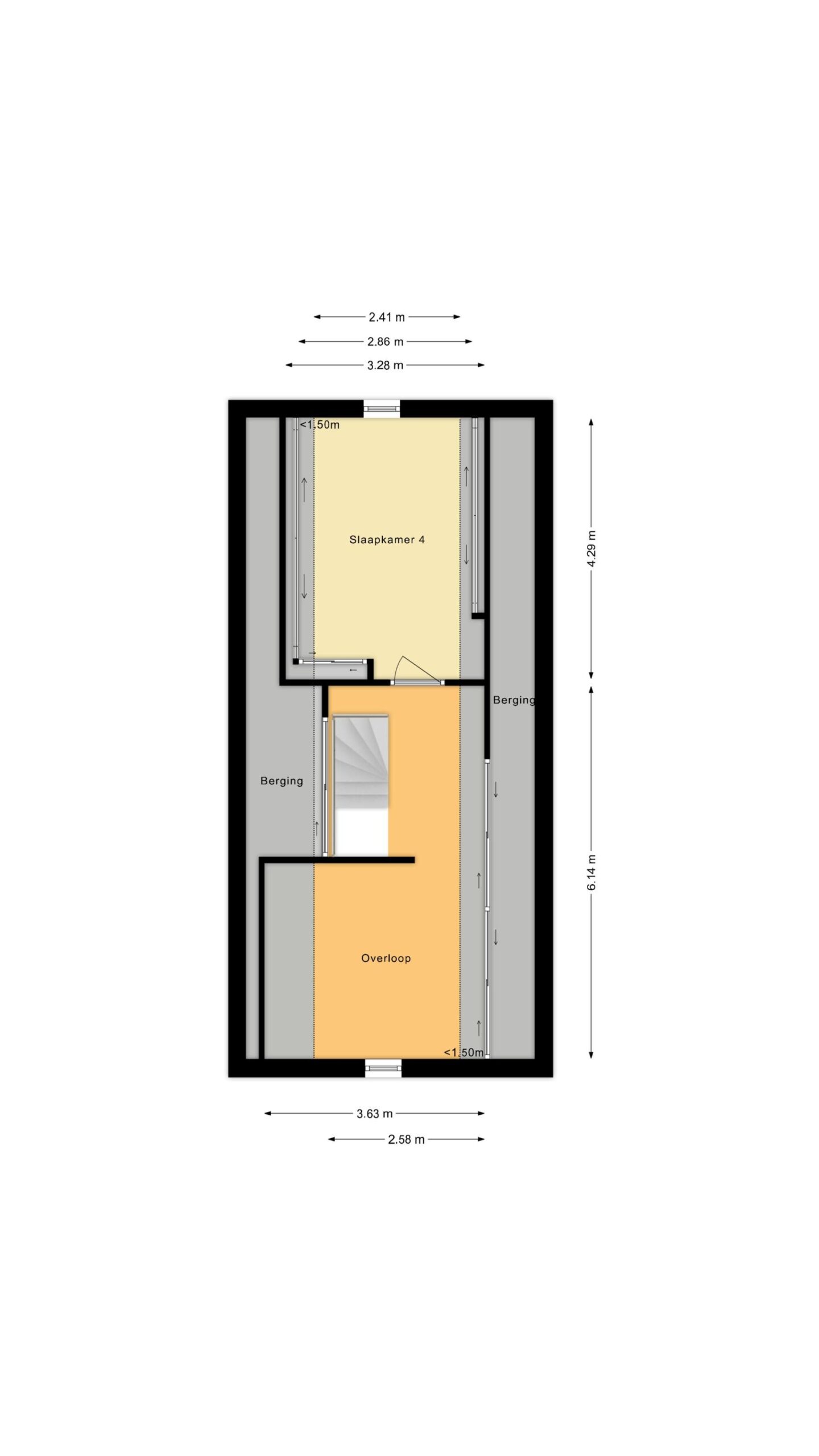 Alkmaar – Kwikstaartlaan 36 – Plattegrond 3