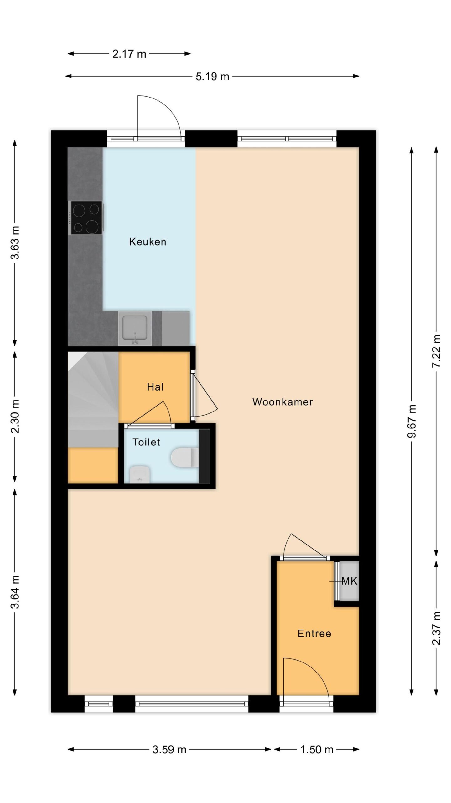 Heerhugowaard – Annie van Hattemtuin 24 – Plattegrond 4