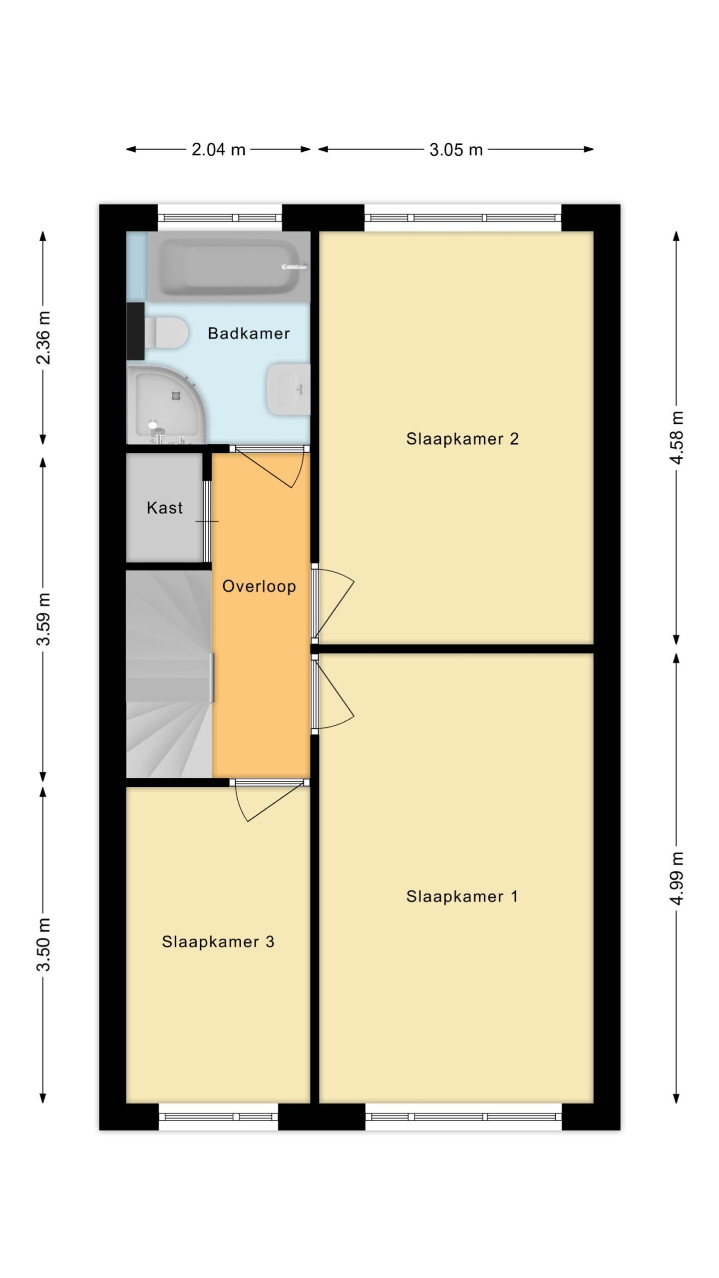 Heerhugowaard – Annie van Hattemtuin 24 – Plattegrond 2