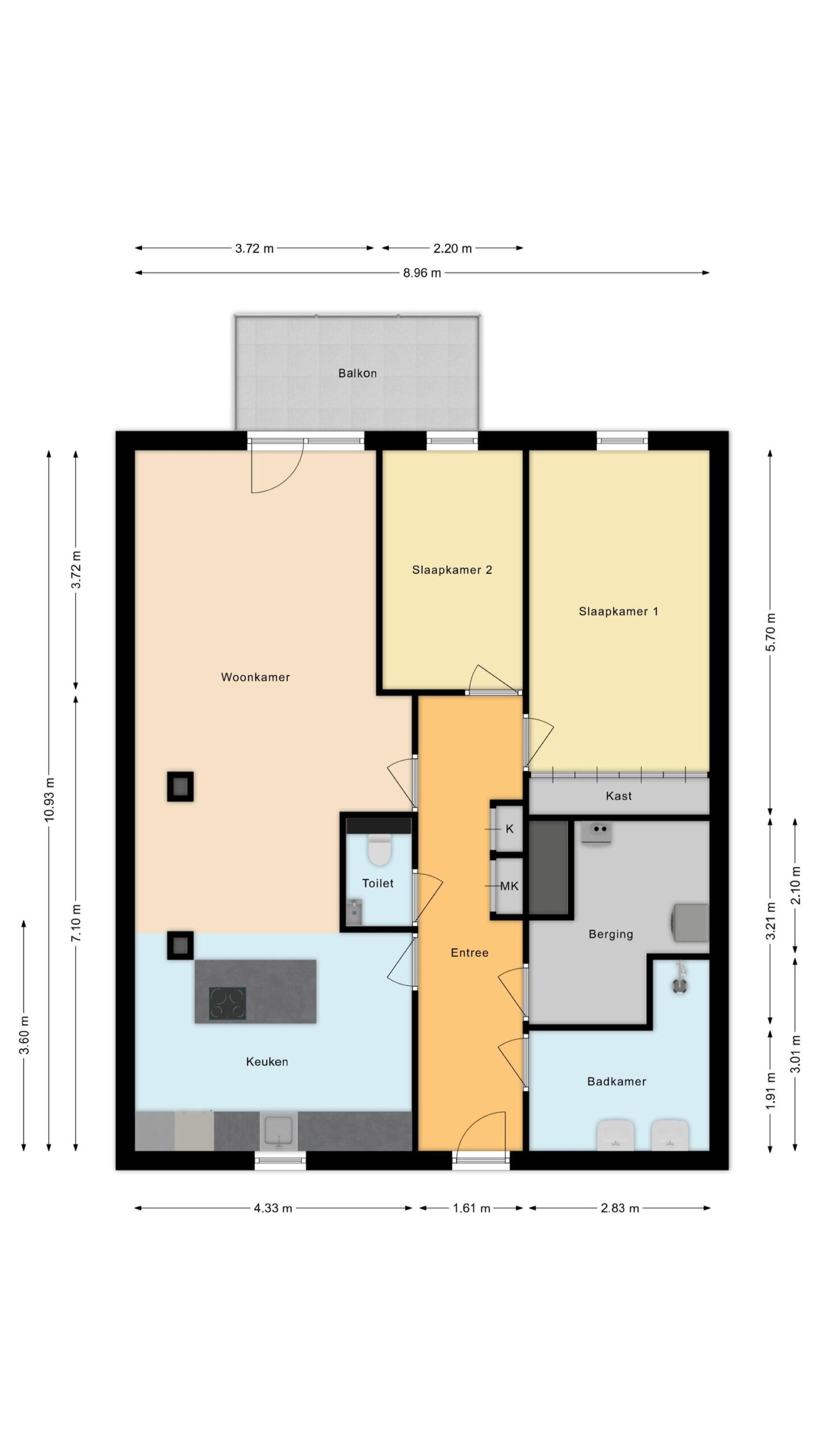 Alkmaar – Hendrik Ringershof 11 – Plattegrond