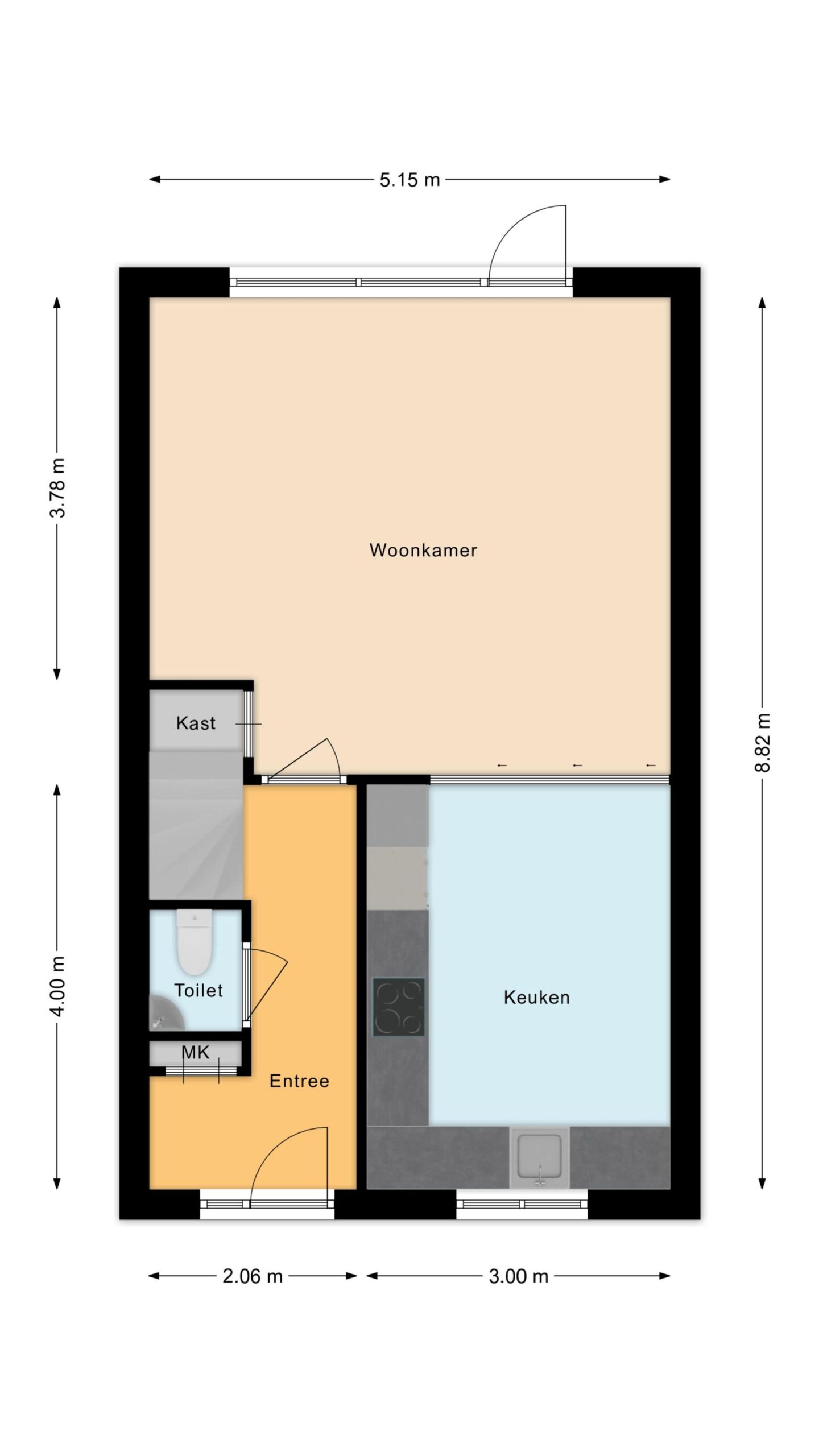 Heerhugowaard – Caro van Eycktuin 14 – Plattegrond 3