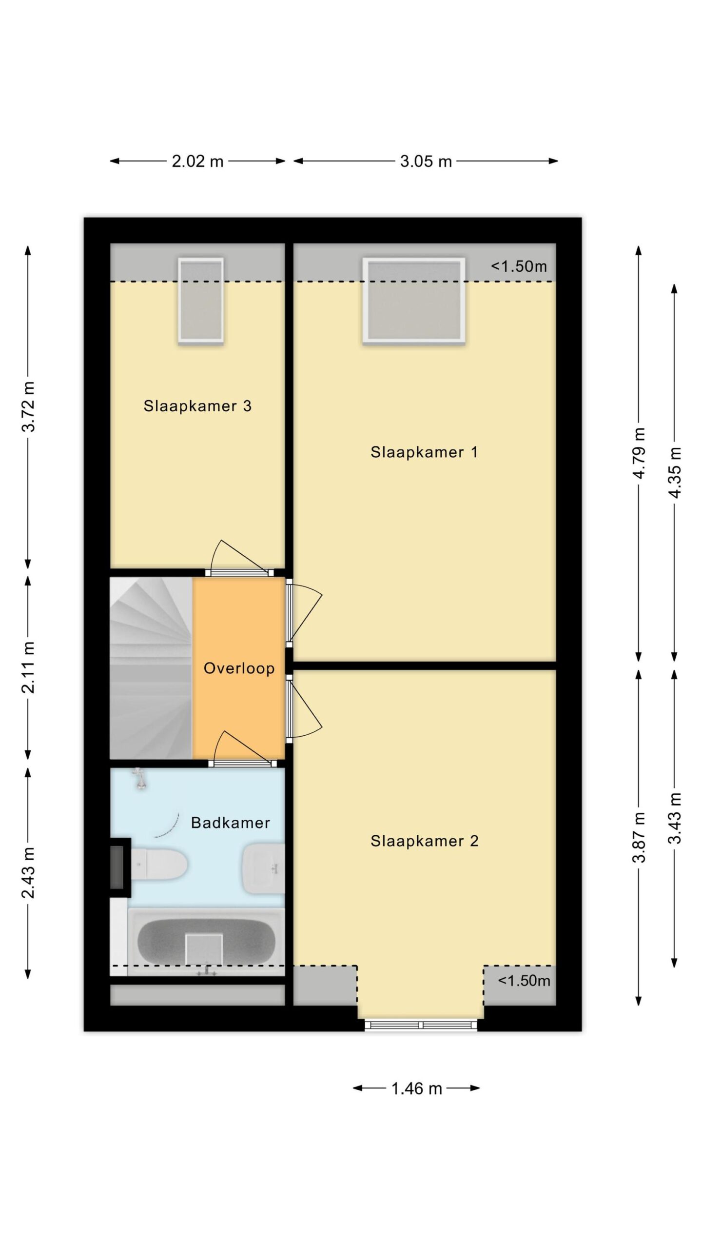Heerhugowaard – Caro van Eycktuin 14 – Plattegrond 4