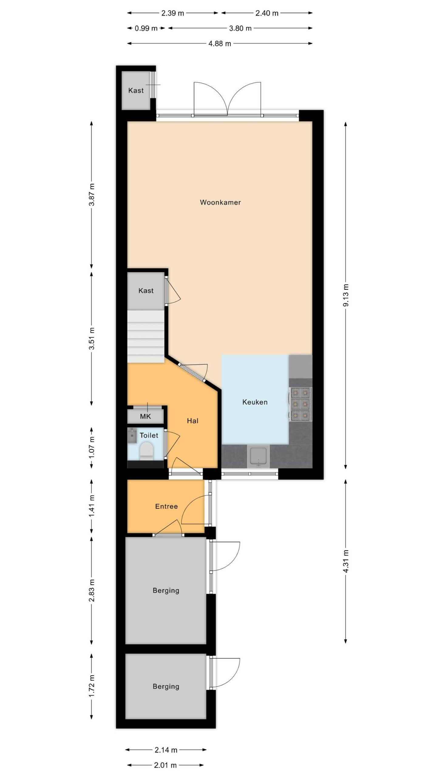 Alkmaar – Vliestroom 32 – Plattegrond 2