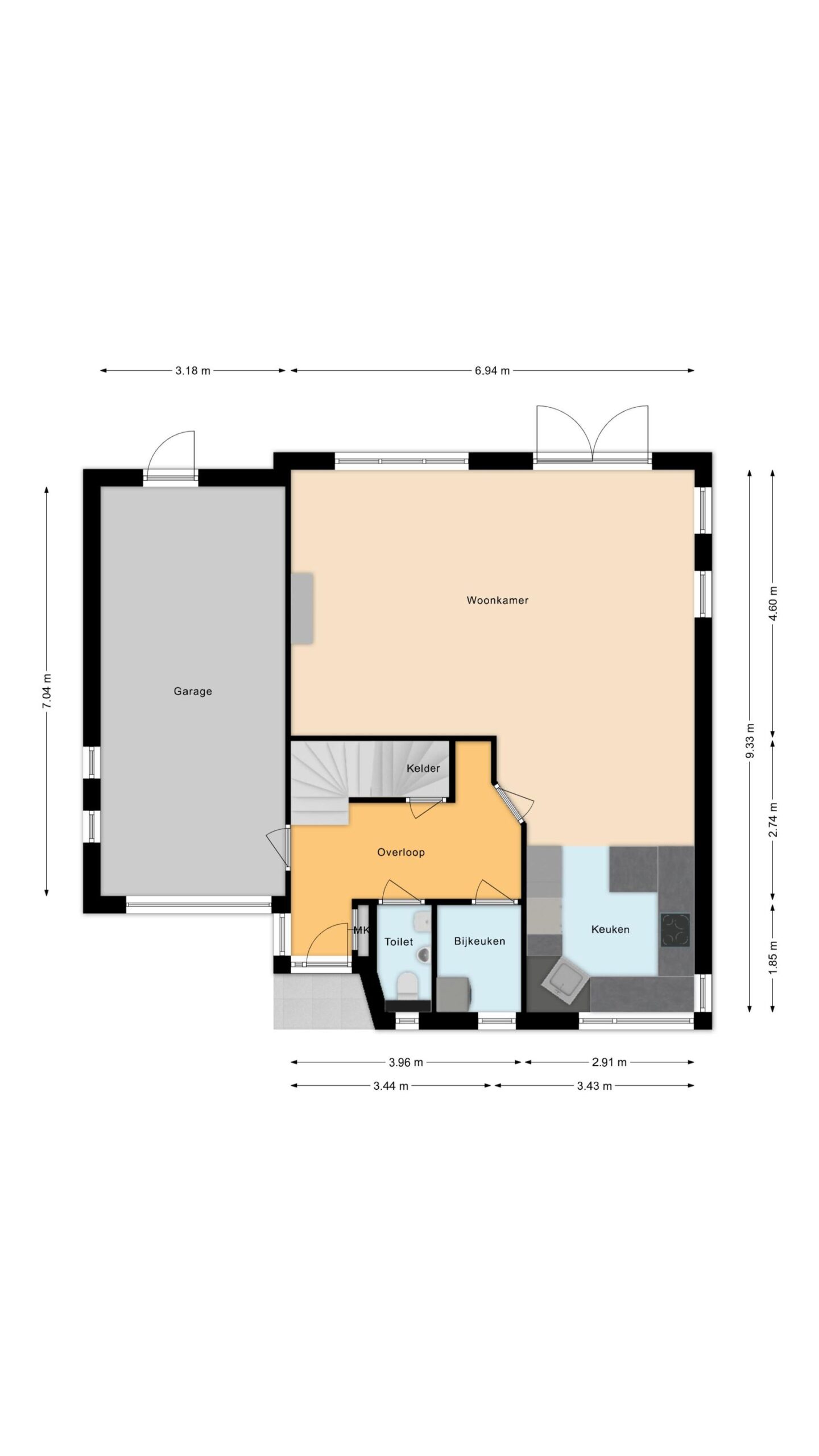 Zuid-Scharwoude – Amelsgroet 7 – Plattegrond