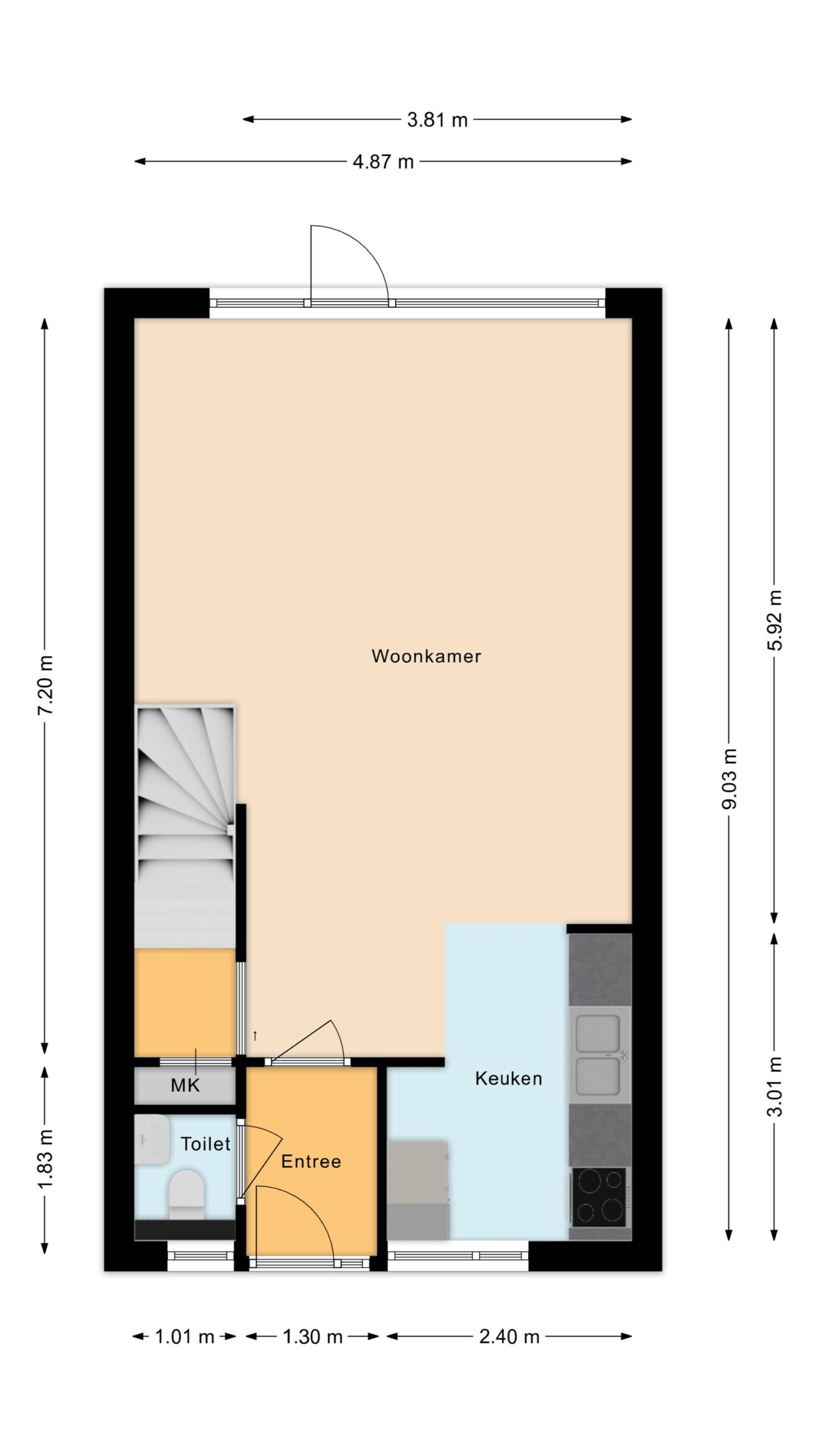 Alkmaar – Grevelingen 116 – Plattegrond