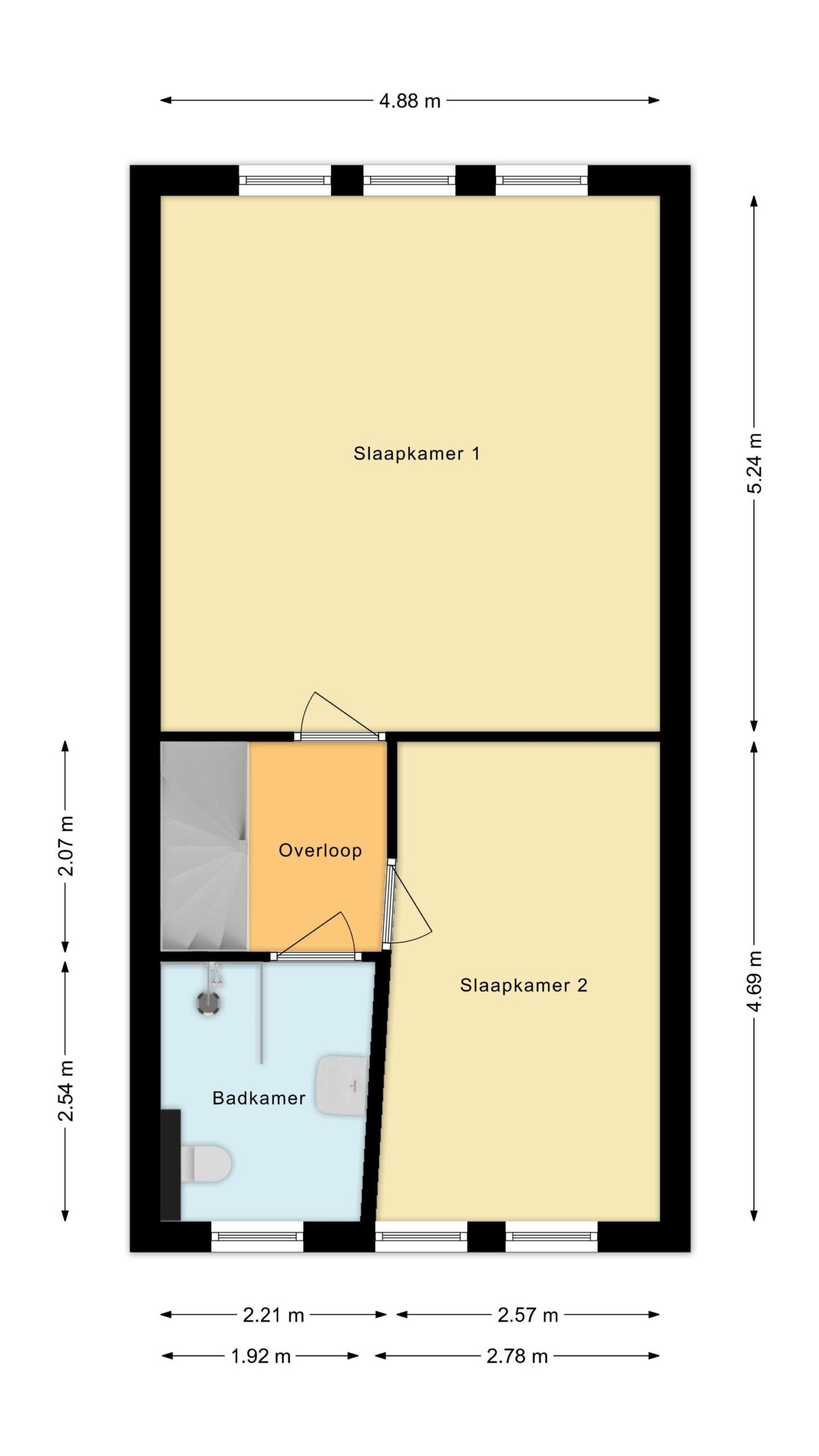 Beverwijk – Wim Sonneveldlaan 7 – Plattegrond 2