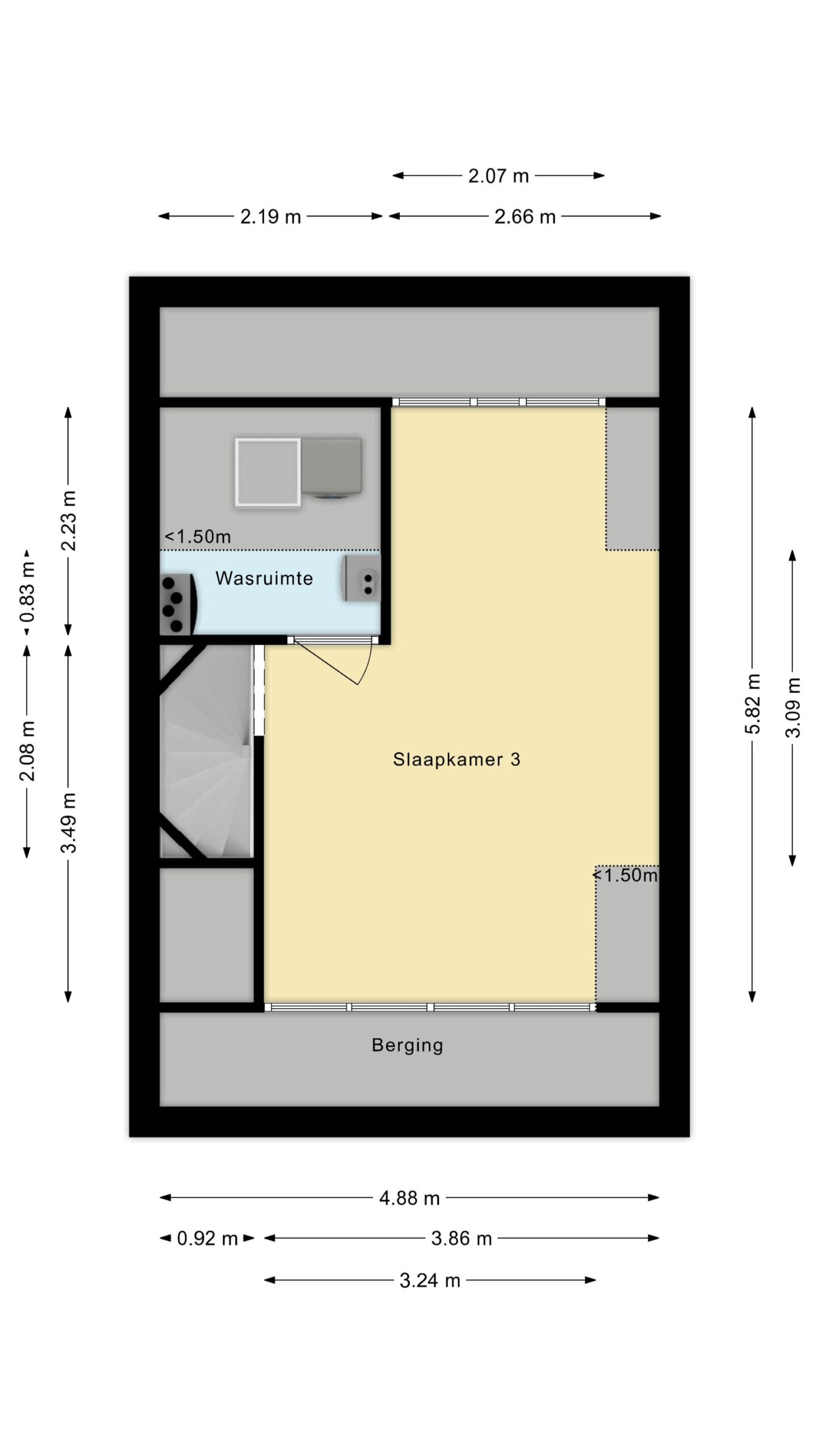 Beverwijk – Wim Sonneveldlaan 7 – Plattegrond 3
