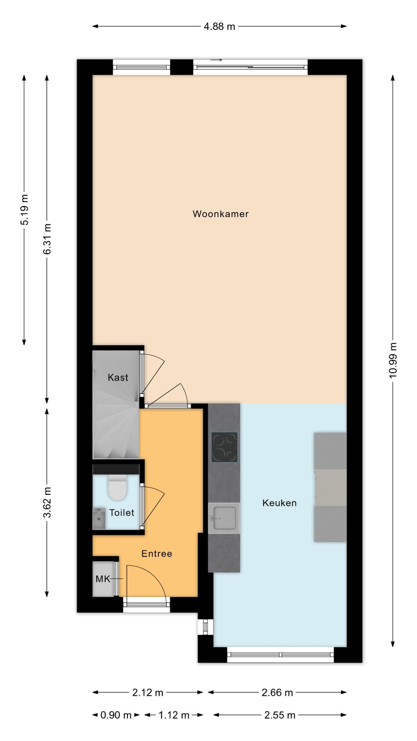 Beverwijk – Wim Sonneveldlaan 7 – Plattegrond