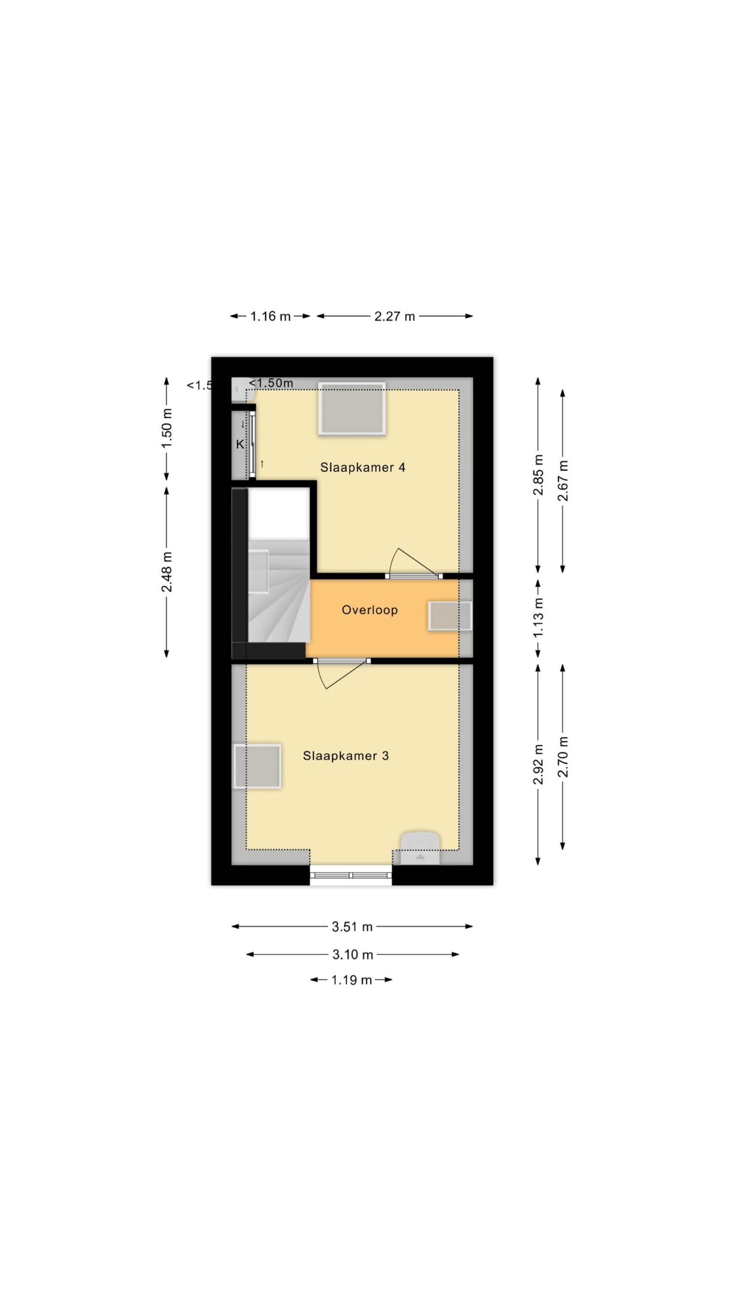 Alkmaar – Lindenlaan 108 – Plattegrond 3