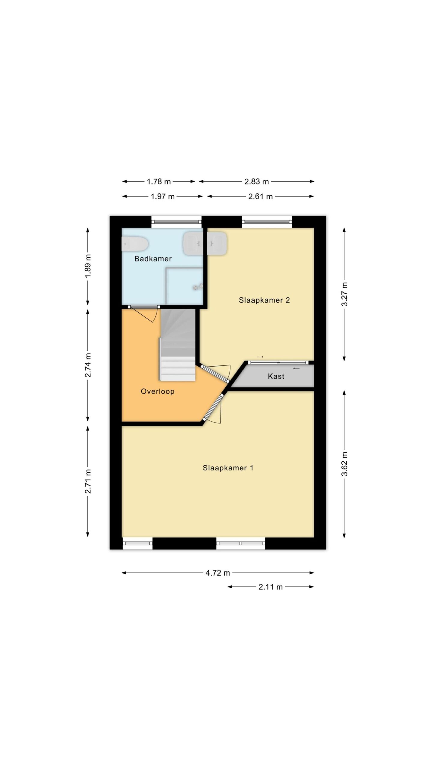 Alkmaar – Lindenlaan 108 – Plattegrond 2